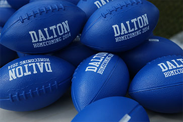 Photo of Dalton homecoming footballs.